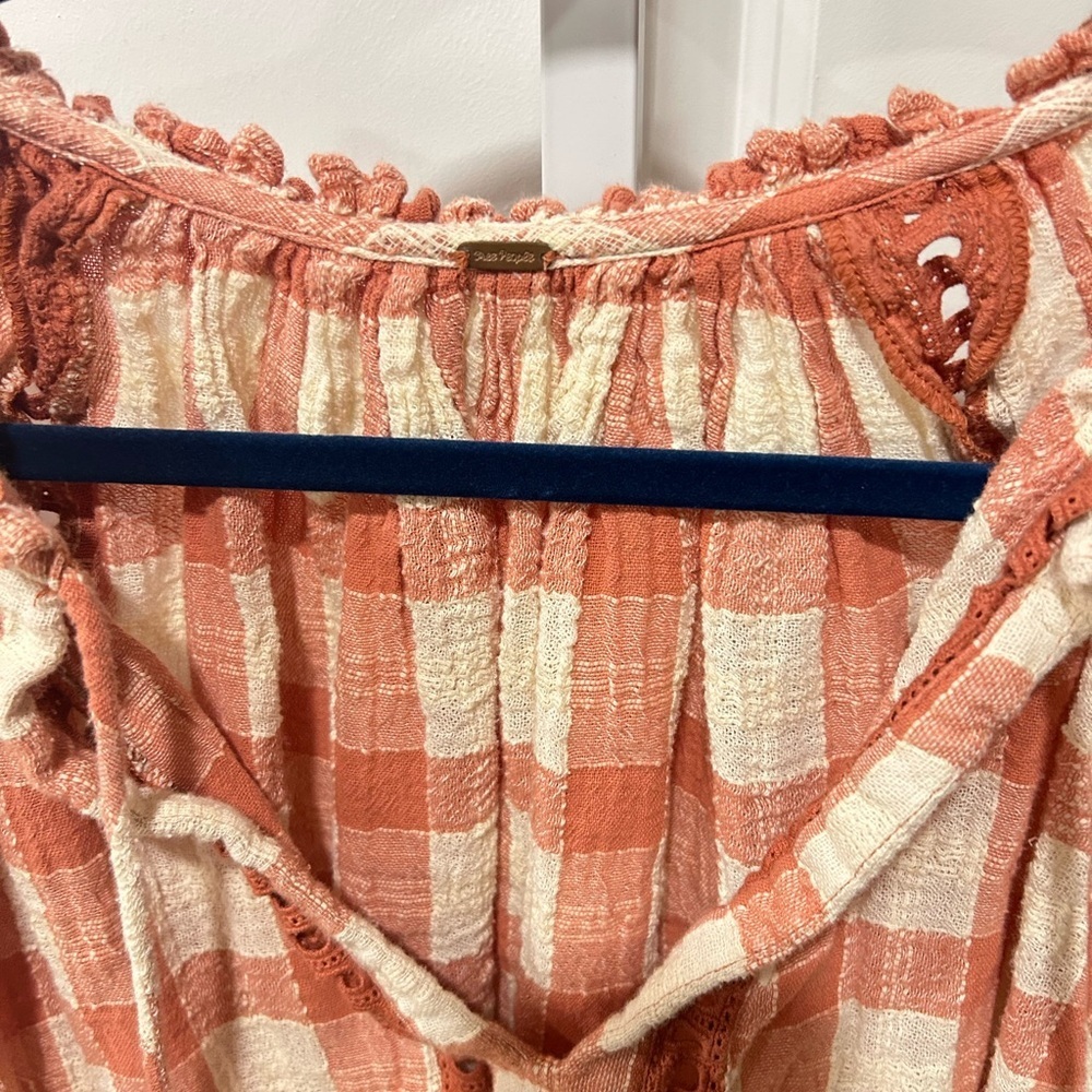 Free People Plaid Blouse - Picture 3 of 4